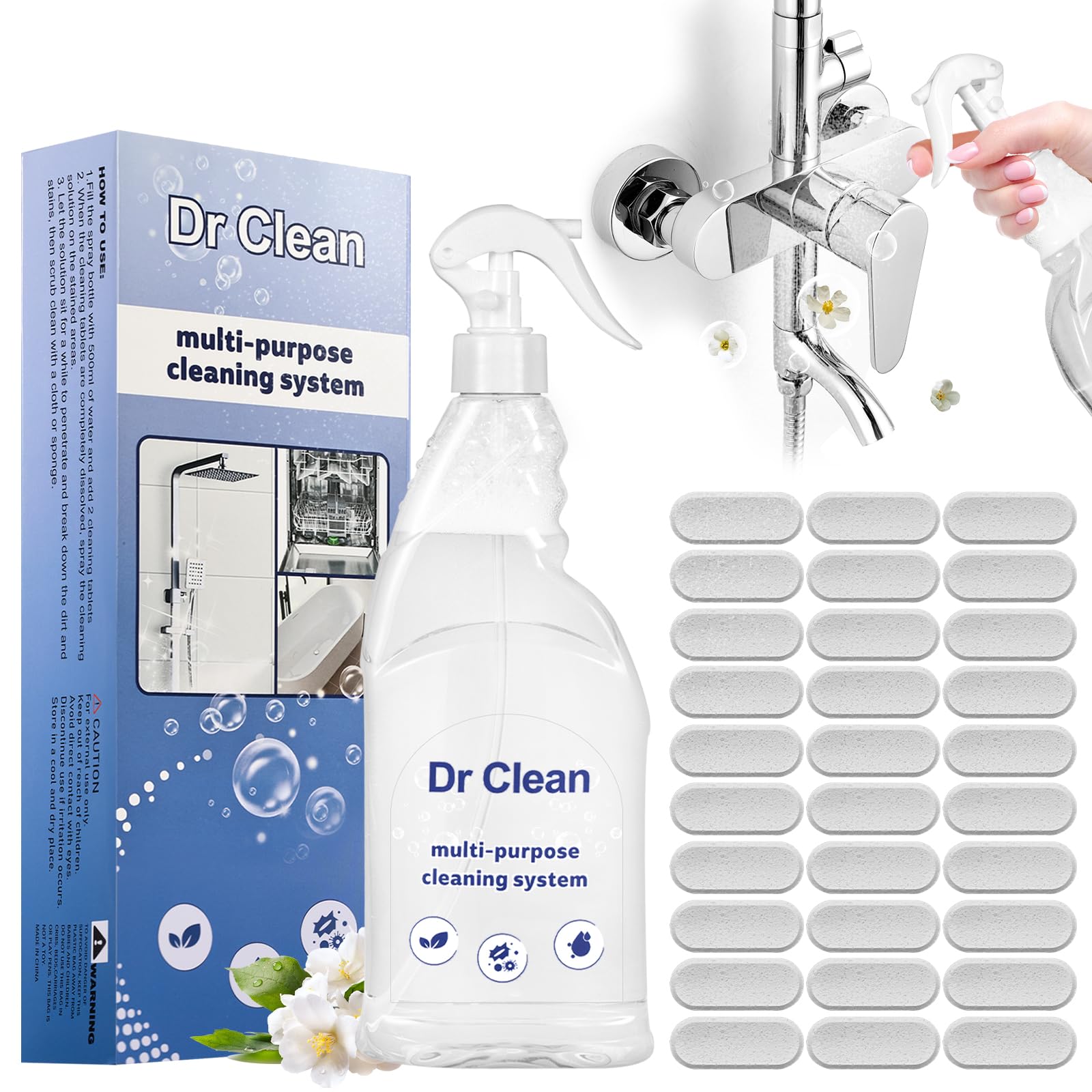Photo 1 of Dr Clean Updated Spray Cleaner for Ovens,Concentrated Cleaning Tablets, Instant Dissolving, Stain Removal Spray, Multi-Surface Cleaner for Kitchen, Bathroom & More (30PCS)