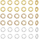 Craftdady 90 pcs 10 mm Zinc Alloy Linking Rings for Jewelry Making Flat Round Textured Closed Jump Ring O Rings Connectors Jewelry Findings for DIY Necklace Bracelet Earring Making 3 Colors