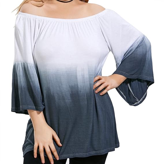 off the shoulder three quarter sleeve top