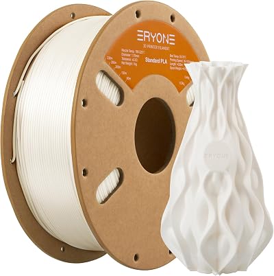 ERYONE PLA Filament 1.75mm Ivory White 1kg 0.03mm Tolerance Vacuum Pack