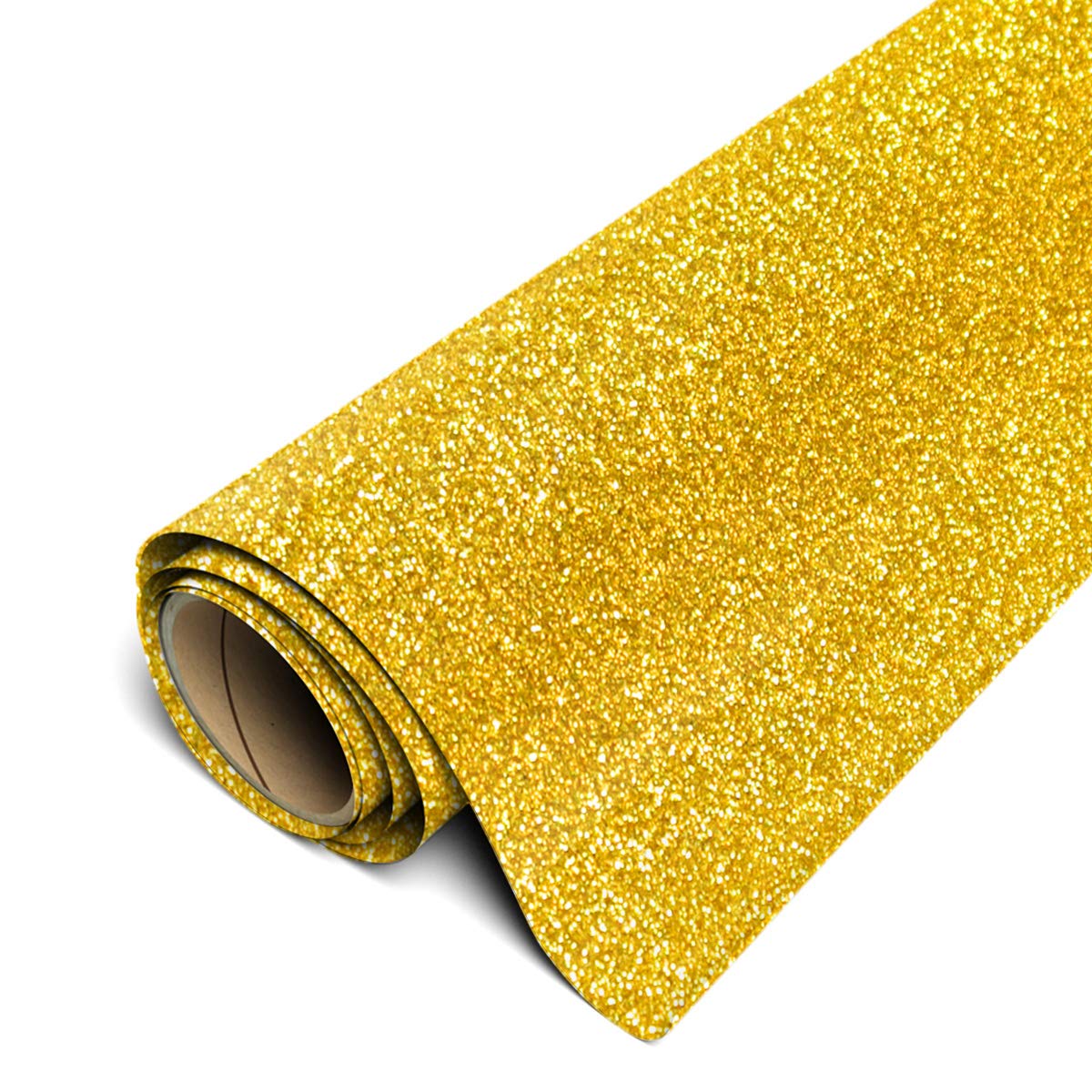 Siser Glitter HTV 11.8"x5ft Roll - Iron on Heat Transfer Vinyl (Gold)
