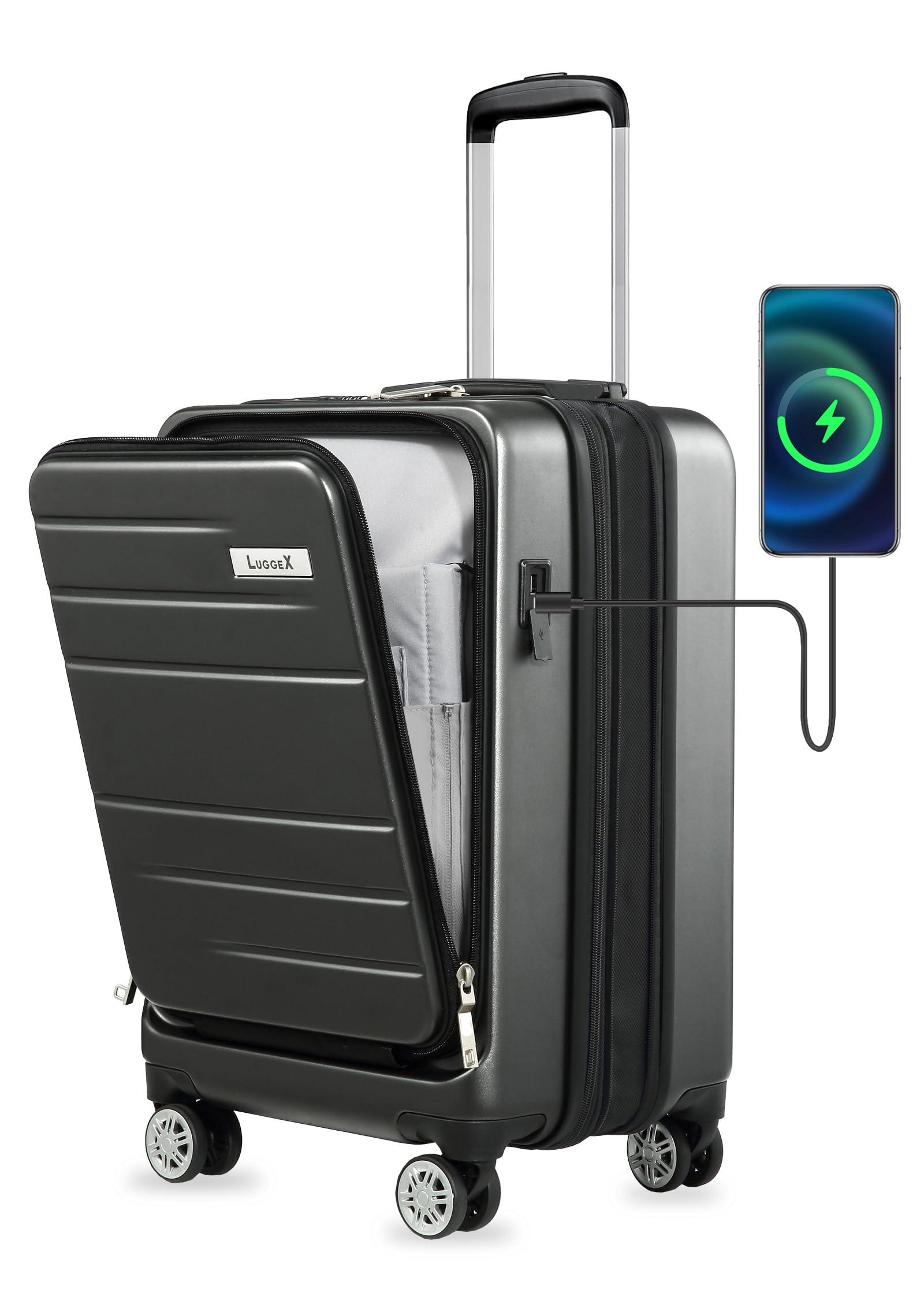 Carry On Suitcase MYER Hard Shell Carry On Luggage 22x14x9 Airline