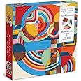 Galison Frank Lloyd Wright Hoffman House Rug Puzzle, 500 Pieces, 20” x 20” – Colorful Jigsaw Puzzle with 15 Shaped Pieces and Stunning Artwork – Thick, Sturdy Pieces, Challenging Family Activity