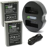 Wasabi Power Battery (2-Pack) and Dual USB Charger for Olympus BLN-1, BCN-1 and Olympus OM-D E-M1, E-M5, Pen E-P5
