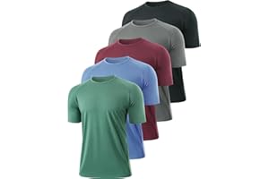 Ullnoy Mens T Shirts Multi Pack True Classic T-Shirts for Men Dry Fit T Shirt Homme 4-5 Pack