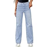BMSTAY Women's High Waisted Straight Leg Jeans Stretchy Wide Leg Bootcut Denim Pants 2025 Trendy