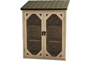 Egg Holder - Farmhouse Cabinet Double Doors, Rustic Kitchen Counter Organizer, Wire Mesh Window Display | Home Kitchens Pantr