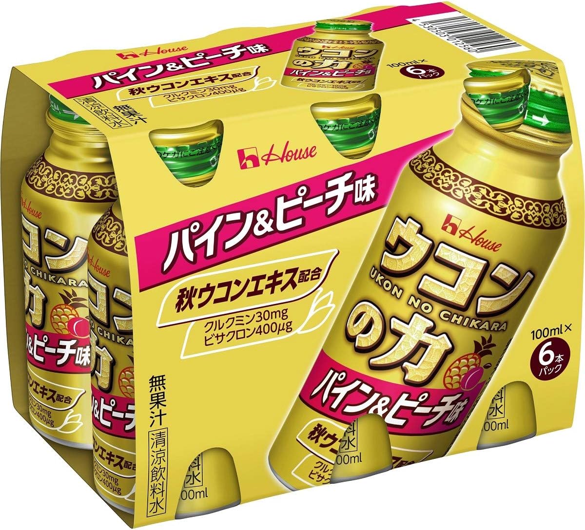 ウコンの力 パイン&ピーチ味 100ml×6本 71TAEX7UPdL. AC SL1200 ウコンの力 パイン&ピーチ味 100ml×6本