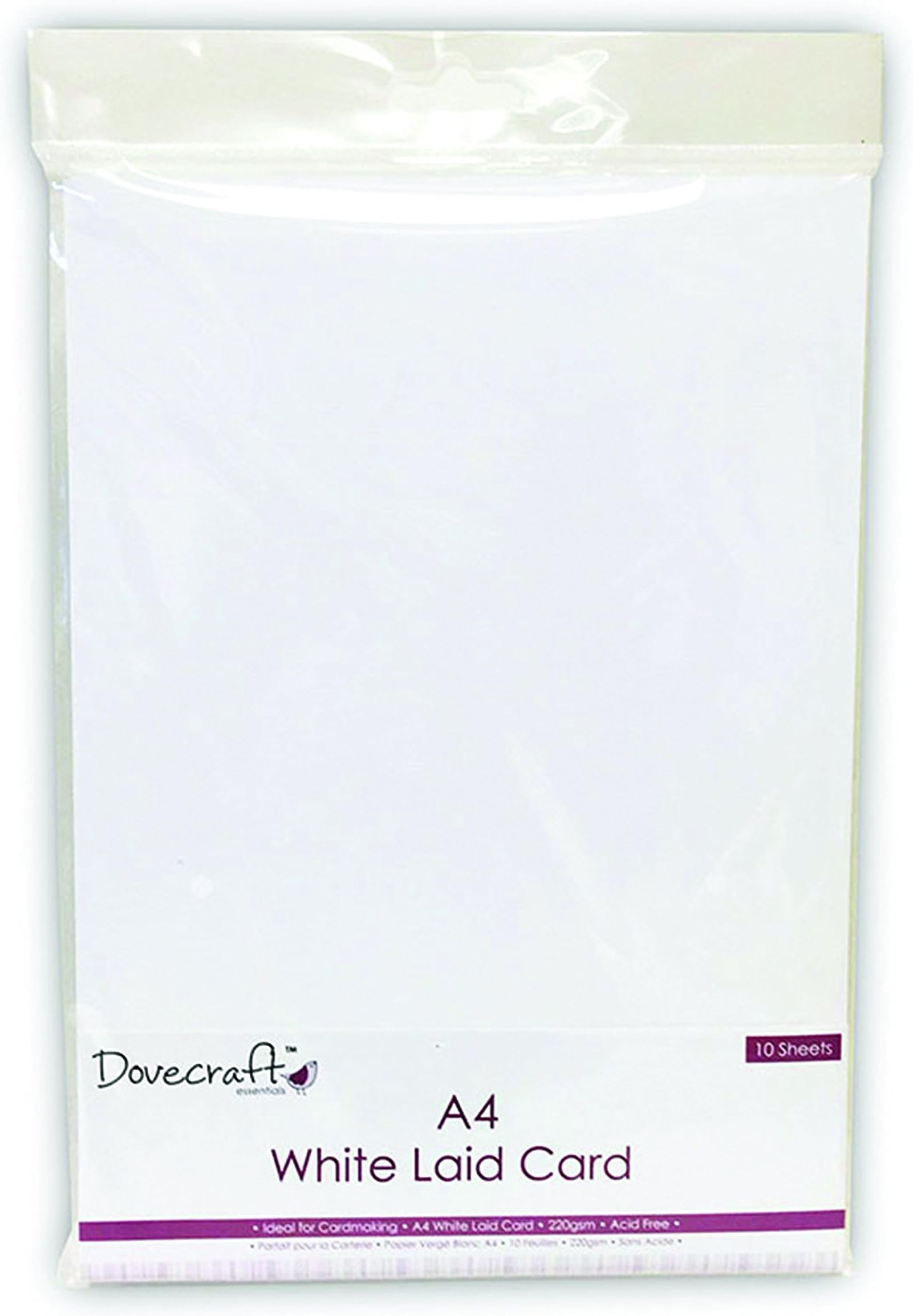 Dovecraft Essentials - A4 White Laid Cards