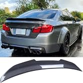 MUTUSAISI Rear Spoiler Wing for BMW 5 Series F10 F18 2011-2016 Accessories | 528i, 535i, 535d, 550i, M5, PSM Style, Sporty Appearance, Durable ABS Material, Carbon Fiber Look, Tape Install, Duckbill Lip