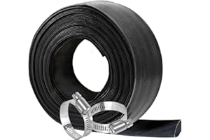 Eastrans 4'' x 25 FT Pool Backwash Hose with 2 Hose Clamps,Extra Heavy Duty Discharge Hose,Drain and Filter Pump Hoses for Swimming Pool,Super wear-resistant,weather blast