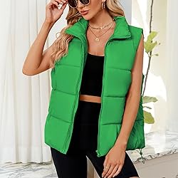 Century Star Green Puffer Vest Women's Outerwear
