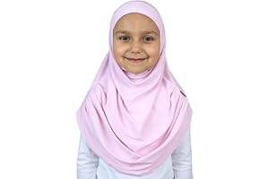 Modefa Islamic Girl Child Practical Amira Hijab Two Piece Muslim Scarf & Bonnet - Instant Easy Hijab