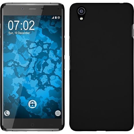 PhoneNatic Case kompatibel mit OnePlus X - Hülle schwarz gummiert Hard-case + 2 Schutzfolien