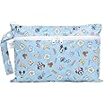 Bumkins Disney Waterproof Wet Dry Clutch Bag for Baby, Travel, Swim Suit, Cloth Diapers, Pump Parts, Pool, Gym Clothes, Toiletry, Hook to Stroller, Daycare, Packing Pouch, Zip Bag, Mickey and Minnie
