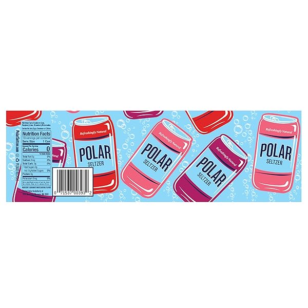 POLAR SELTZER WATER BERRIES VARIETY PACK, 12 FL OZ CANS, 18 PACK