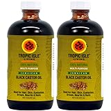 Tropic Isle Living Jamaican Black Castor Oil 8oz"Pack of 2"