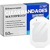 Large Waterproof Bandages Clear Dressings Tattoo Tape Sensitive Skin Wounds Care, Transparent Film Dressing Adhesive Occlusive Patch for Post Surgical Use, 4" x 4 3/4", 50 Packs