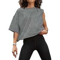 Women's Oversized Short Sleeve T-Shirt - Loose Fit Casual Blouse, Crewneck Basic Top For Work, Lounge, Or Workout - View #11