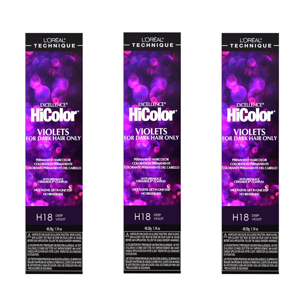 Amazoncom Loreal Excellence Hicolor H18 Deep Violet Permanent