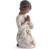 Willow Tree Prayer of Peace (Darker Skin), Seeking the Quiet Within, Expresses Sympathy, Comfort, Remembrance, Healing,Sculpted Hand-Painted Figure