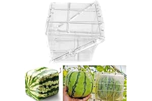 Denpetec Watermelon Mold - Square/Heart Shaped Fruit Shaping Mould - Transparent Plastic Garden Tool