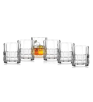King International Crystal Glass Straight Leaf Design Set of 6 Juice Glasses| 225 ml
