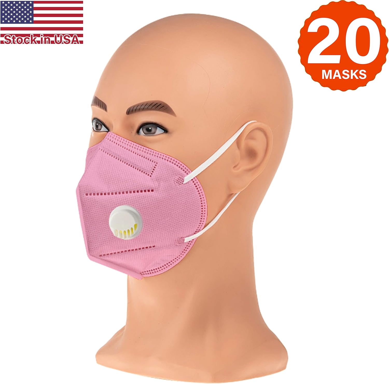 COOLINKO Pink Disposable Face Masks 5Layers>95