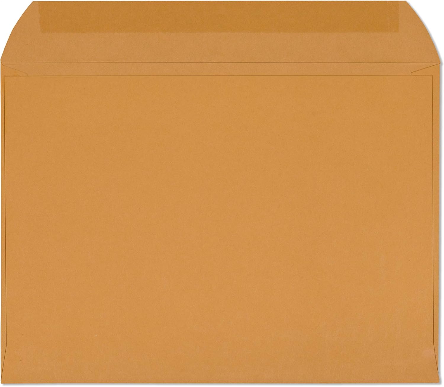 Check O Matic 9x12 Brown Booklet Open Side Envelopes – Gummed Seal 9 x 12 Inches Mailing Envelope, For Home, Office, Business, Legal or School - 100 Pack : Office Products