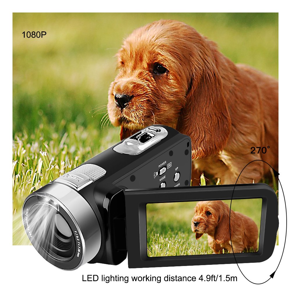Videokamera Full-HD Camcorder 1080p 24 Megapixel-Digitalkamera fur Standbilder