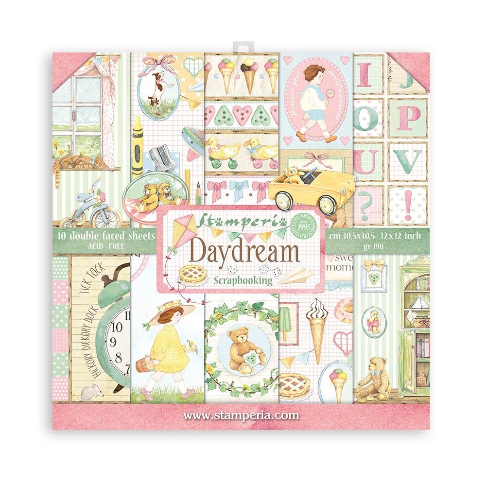 Stamperia Intl Stamperia-Scrapbooking Pad-Daydream, Multicolor, 12x 12 inches