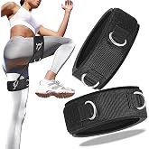 SYIGICE 2D Ring Thigh Strap, High Leg Lift Fitness Exercise Accessories, Adjustable Running Football Training Rope Taekwondo Training Band 1 Pair