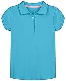 Nautica Girls' School Uniform Short Sleeve Polo