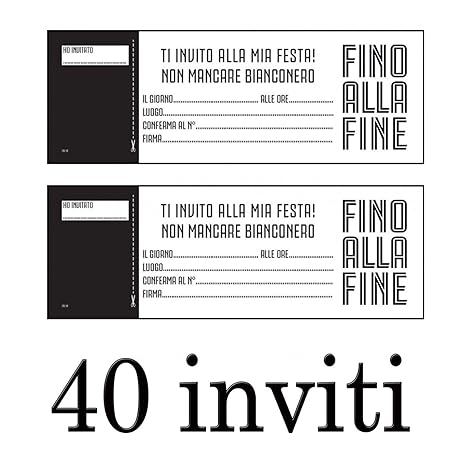 Marpimar Juventus Inviti Festa Di Compleanno 40 Inviti