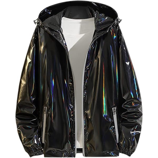 Women Shiny Reflective Leather Extra Long Trenchcoat Silver