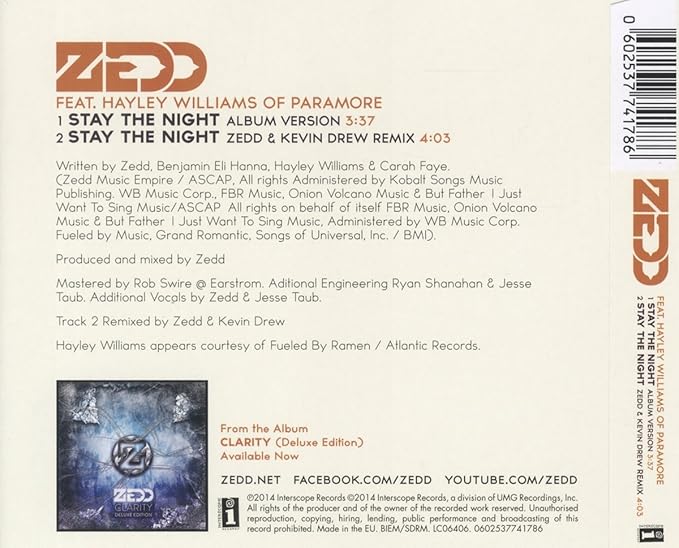 漂流 クラック レシピ Zedd Stay The Night アルバム Tenpo Syukyaku Jp