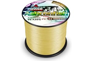 Ashconfish Braided Fishing Line- 8 Strands Super Strong PE Fishing Wire-100M/109Yards-300M/328Yards-500M/547Yards-1000M/1093Yards -6lb 8lb to 300lb-Abrasion Resistant-Zero Stretch- Multiple Colors