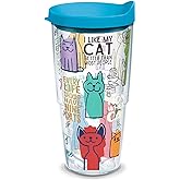 Tervis Cat Sayings Made in USA Double Walled Insulated Tumbler Travel Cup Keeps Drinks Cold & Hot, 24oz, Classic