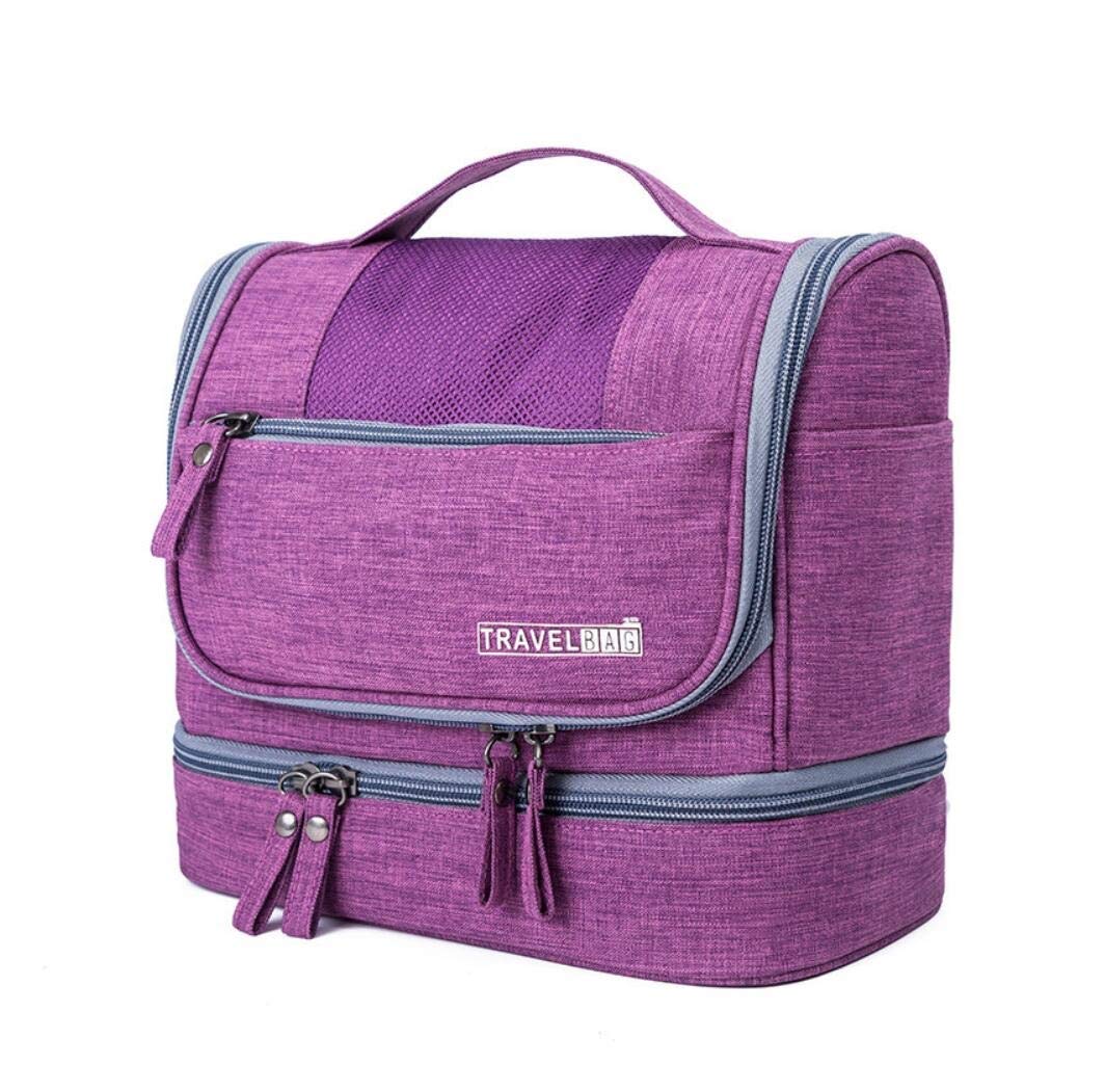 CYBERNOVA Well Divided Toiletry Bag for Travel, Waterproof Cosmetic Organizer Large Kit, Accessories Mesh Pockets, Compact Toiletry Bag Perfect for Men and Women (Purple)