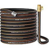Giraffe Tools Garden Hose 100ft x 5/8", Male and Female Fittings with Shut off Valve, Leakproof, Flexible,Heavy Duty, Lightweight Water Hose