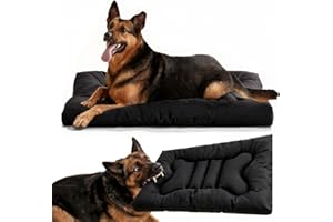 Chew Proof Indestructible Dog Bed for Aggressive Chewers Waterproof Durable Dog Crate Pad,Washable Tough Pet Mats for Kennel 