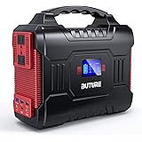 300W Portable Power Station (350W Peak), BUTURE 266Wh Solar Outdoor Generator, 72000mAh 60W PD Power Bank with Dual 110V Pure