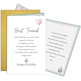 Oamiolek Heartfelt Best Friend Birthday Card for Him Her, Poem Birthday Card for Bestie, Friend Like You Is Rare To Find