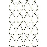 uxcell 32 Pcs Open Bezel, Teardrop Resin Bezels Pendants Open Back Bezels Metal Hollow Frame Charm for DIY Resin Crafts Earrings Jewelry Making, Bronze