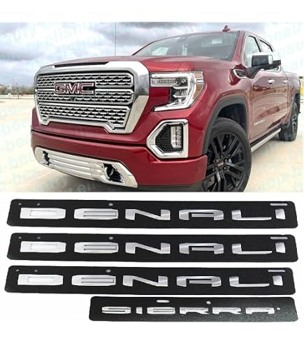 Emblema 3D Sierra Per Portellone Posteriore - Lettere Nome Auto Adesive In Nero Opaco Per GMC Sierra 2019 2020 2021 1500 2500 AT4 Denali