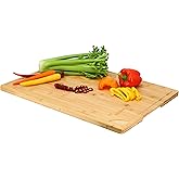 Elama Bamboo 24 x 18 Inch Wood Cutting Board, Eco-friendly Cutting Board (24in x 18in)