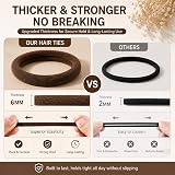Admygo Elastic Hair Bands 50 Pcs Dark Brown No Damage Bobbles view 3
