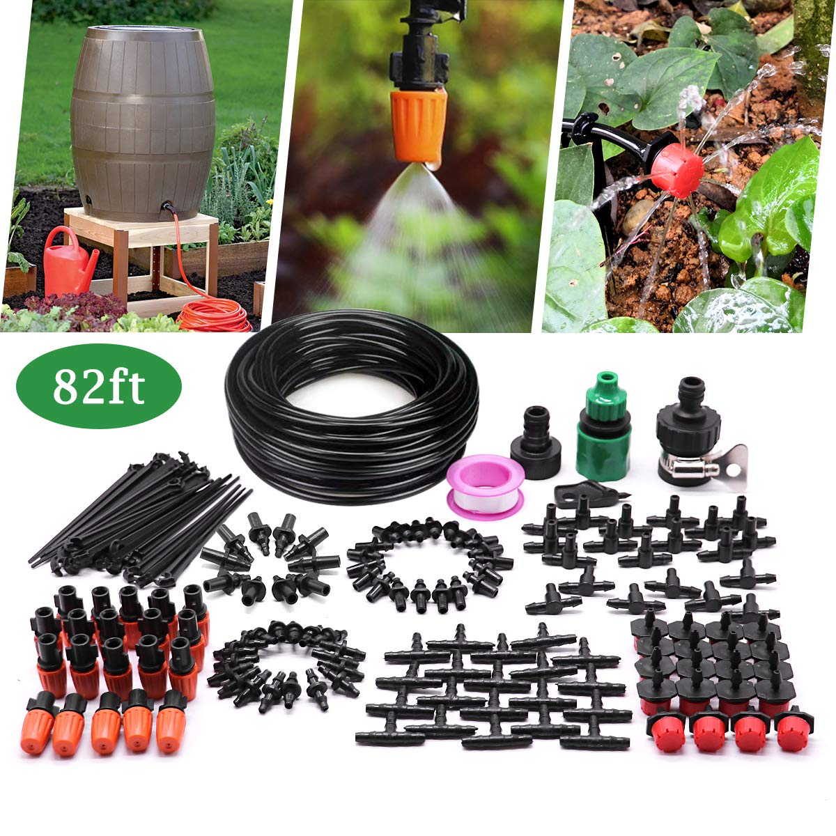 WaterSaving DIY Sprinkler System for Vegetable Garden Rain Barrel Kit