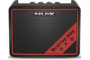 NUX Mighty Lite BT MKII Portable Desktop Modeling Guitar/Bass Amp,3 Watts, 512 Samples IR, 7 Effect Blocks