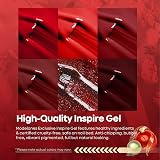 Modelones Gel Nail Polish Set 6 Colors Red Glitter Soak Off UV Gel Nail Polish view 4